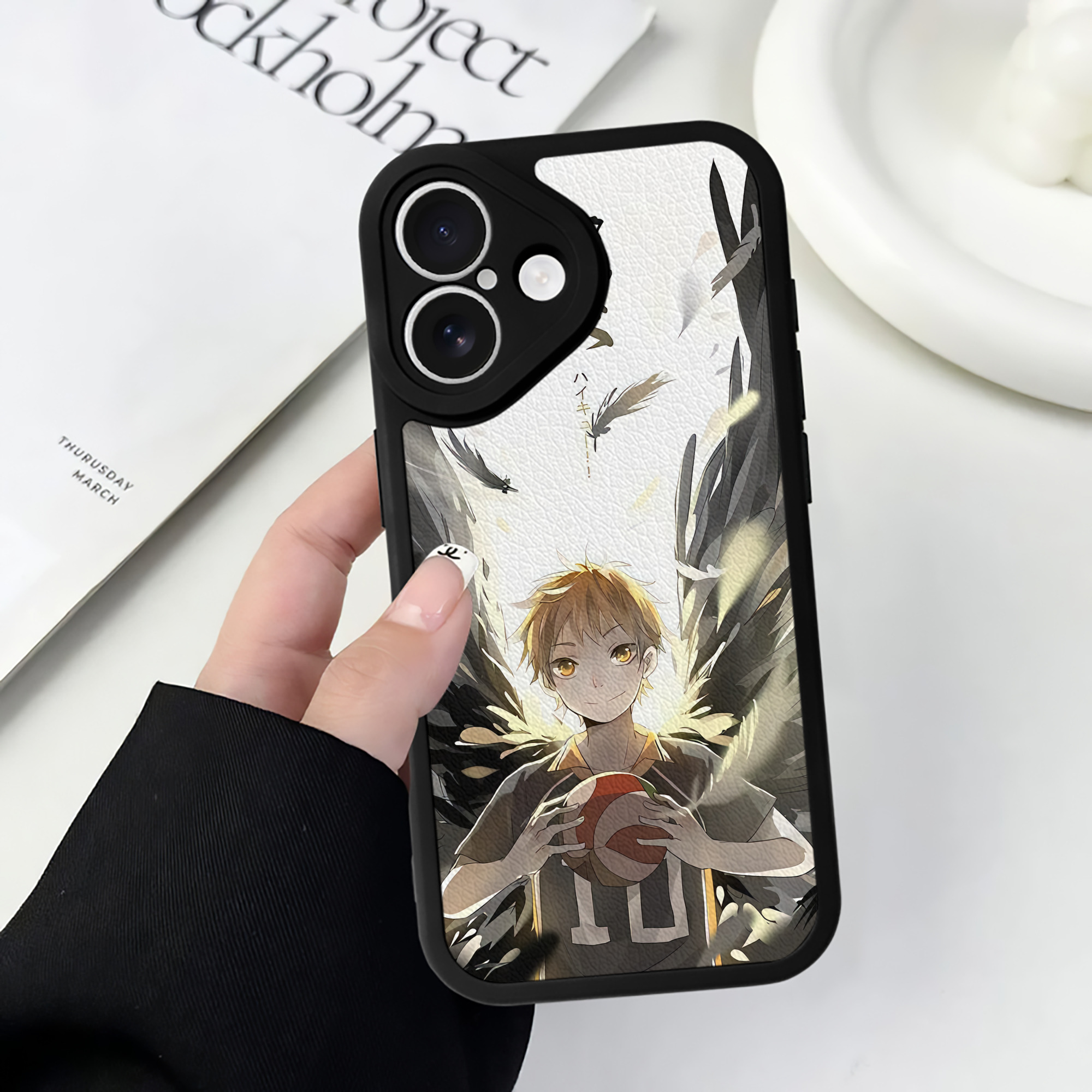 （画像用） ハイキュー!! Haikyu!! 【iPhone 16シリーズ対応】シリコンスマホケース（レザー調） 材質：シリコン